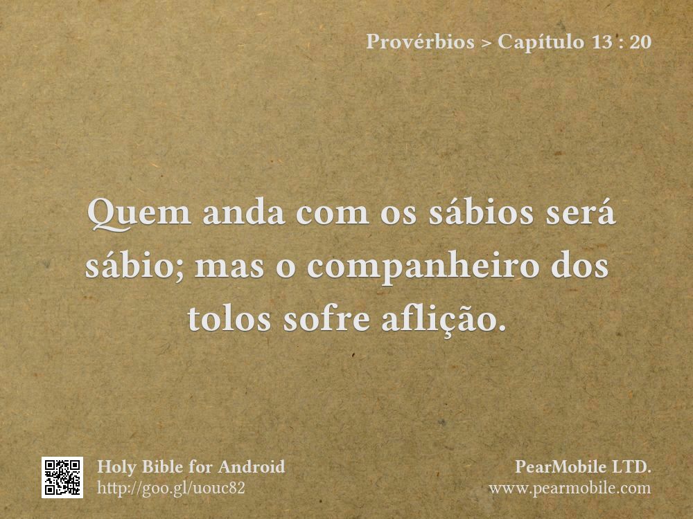 Provérbios, Capítulo 13:20